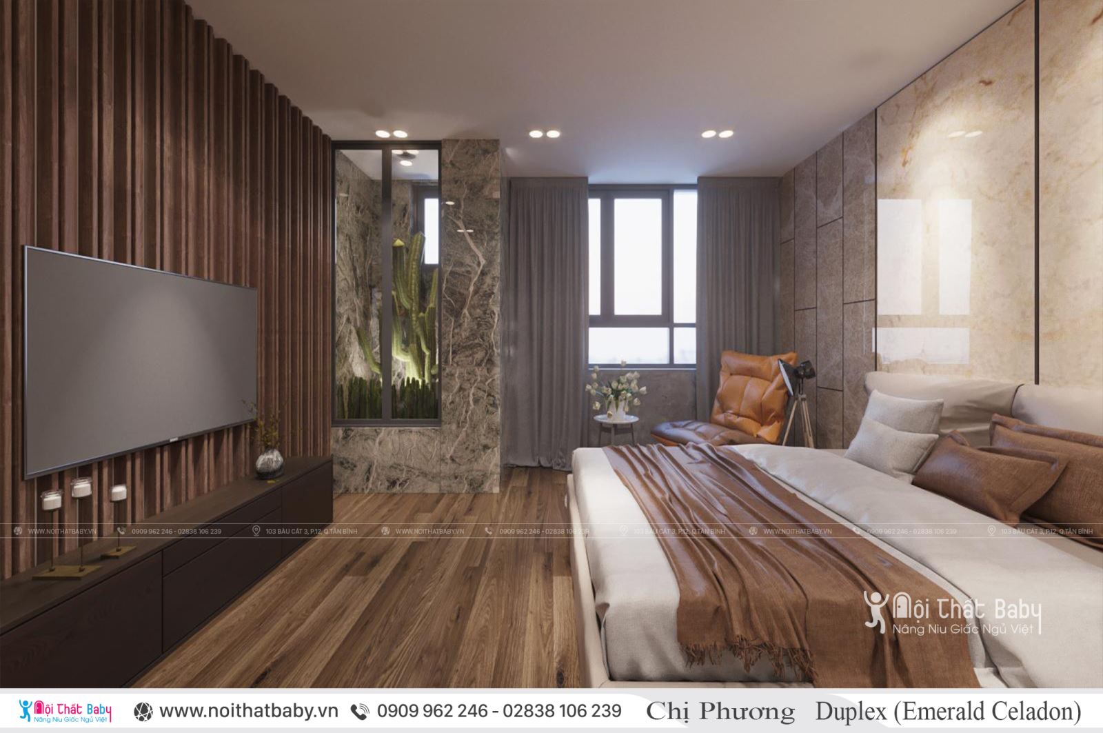 Vẻ đẹp sang trọng trong không gian nội thất Duplex căn hộ Emerald Celadon City 141m2